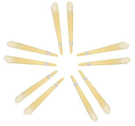 BEBEMOKO 10 Stücke Trompete Form Ohr Aromatherapie Kerzen Kreative Ohr Wachskerzen (hellgelb)