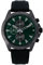 NUOVO Herren Chronograph Analog Quarz Armbanduhr Grünes Zifferblatt Schwarzes Gehäuse Wasserdicht Modisch Casual Business Uhr mit Silikonarmband Geschenk für Männer