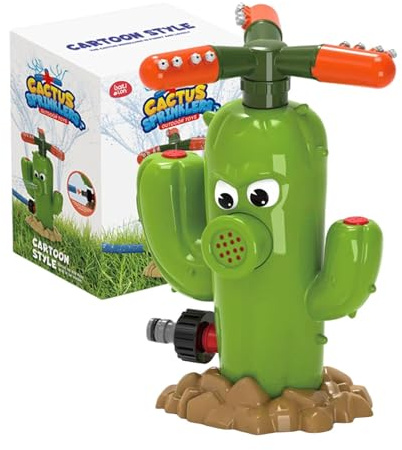 Ruwshuuk Sprinklers en Plein air pour, Jouets de gicleurs d'eau pour Tout-Petit | Cactus Rotation Water Spray Toy | Jeu d'été Amusant éclaboussant l'arrosage de la pelouse pour Les Filles et Les
