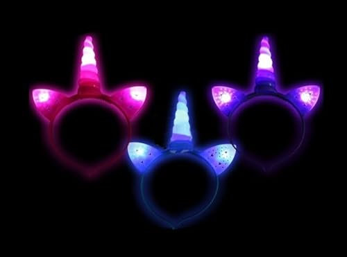 LP Divertissements Lot de 3 - Serre-tête Lumineux LED's Licorne Mix