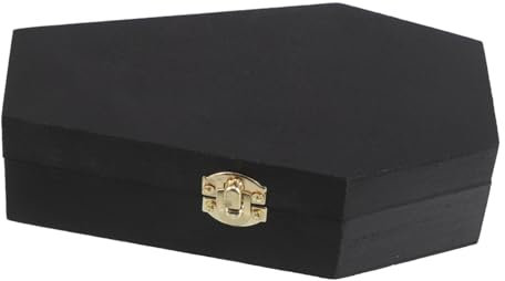 ifundom Halloween Sargbox Haustier Esche Aufbewahrungsbox Befüllbare Klappbox Für Halloween Party Gastgeschenk Goth Dekoration Sarg Ringbox Haustier Schatulle