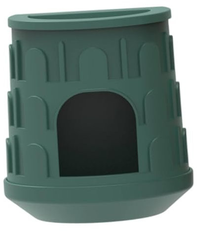 FewNvWa Cave Structure with Water And Food Basin for Reptiles, Dark Green