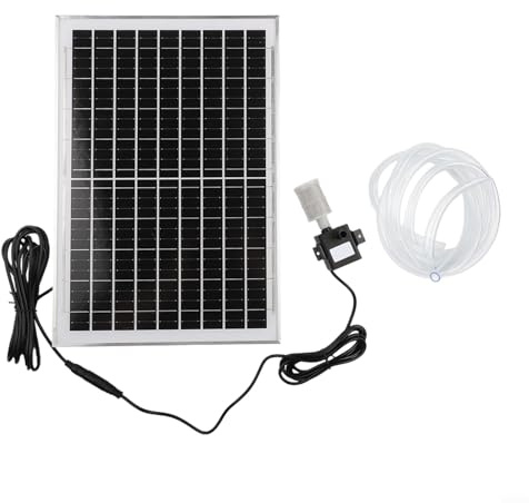 Kit de bomba de agua solar con filtro, panel de 10 W, 9 V, bomba sumergible de 5 V, para filtración de oxígeno en estanques de peces, circulación de depósitos de acuario, altura de elevación de 2,5 m
