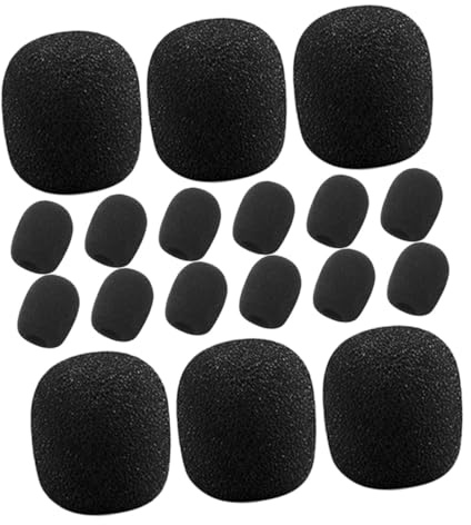BESTonZON 30 Stück Teiliges Mini Schaumstoff Mikrofon Windscreen Winddichte Geräuschreduzierende Mikrofonabdeckungen aus Langlebigem Schaumstoff Passend für Headsets und Ansteckmikrofone