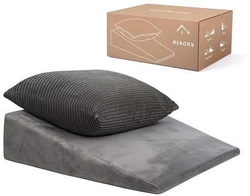 NEROKU® Set de Cuña Antireflujo Adulto y Cojin Lectura Cama