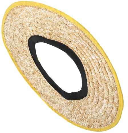 SHINEOFI Pare-Soleil en Paille pour Casque de Chantier, Visière Solaire à Large Bord 45 Cm, Protection Anti-UV Respirante pour Travailleurs, Accessoire Compatible Casque Couleur Aléatoire