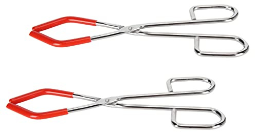 Solinder Beaker Tongs Durable Steel Strong Grip Rubber Coated Ends for Science Classroom Use 10.1 X 3.54 X 0.3in Beaker Tongs