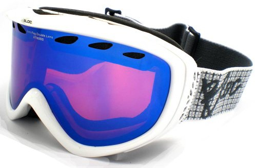 Bloc Goggles RSW13 White Mars Visor Goggles Lens Mirrored
