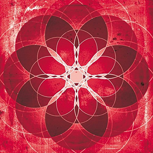 1art1 Mandalas Poster Rot, Kraft, Energie, Liebe Und Leidenschaft Bilder Leinwand-Bild Auf Keilrahmen | XXL-Wandbild Poster Kunstdruck Als Leinwandbild 70x70 cm