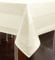 texpot Tischdecke 130 x 220 cm mit Atlaskante aus 100% Baumwolle - Farbe Sekt - 90 Grad waschbar Damast