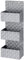 WENKO Organizer Adria Grau zum Hängen 3 Etagen - Badkorb, 3 Etagen, Polypropylen, 25 x 72 x 15.5 cm, Grau