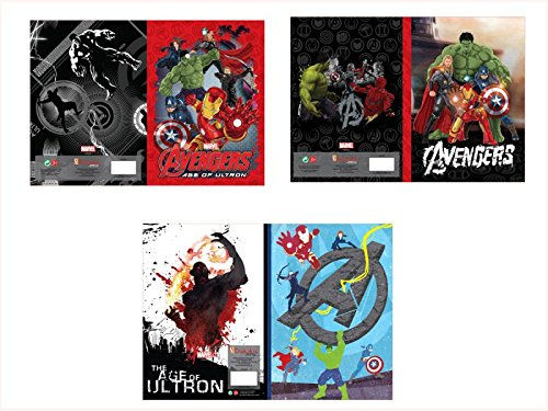 Schreibheft Maxi A4 Avengers, liniert 10 Hefte mit ausgewählten Covern.