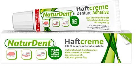 NaturDent Haftcreme zur Befestigung des Zahnersatzes, 40 g Crema