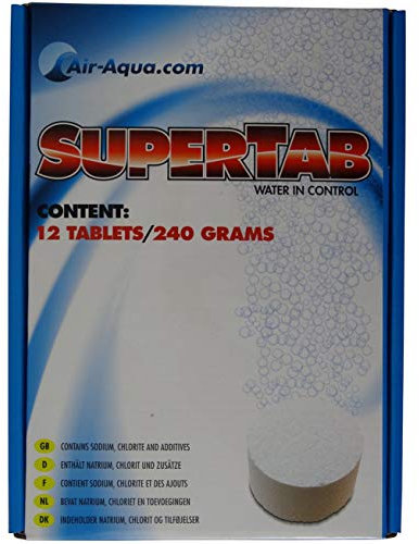 Air Aqua SuperTab Chlordioxid 12 Tabletten a 20 Gramm verringert bakterielle Probleme und bringt Teiche in Balance