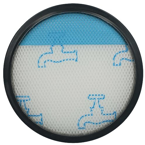 vhbw Mikro-Hygienefilter kompatibel mit Rowenta RO3718EA | RO3724EA, RO3731EA Staubsauger - Luftfilter Schwarz Weiß Hellblau
