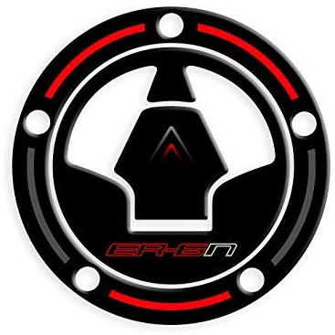 PROTEZIONE TAPPO BENZINA IN RESINA 3D COMPATIBILE CON KAWASAKI ER-6N 2015 – 2017 GP-530 (Dark Red)