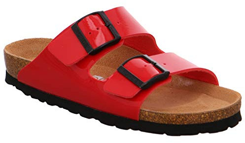 Rohde Alba 5633 Damen Schuhe Pantoletten Clogs Weite G, Größe:38 EU, Farbe:Rot