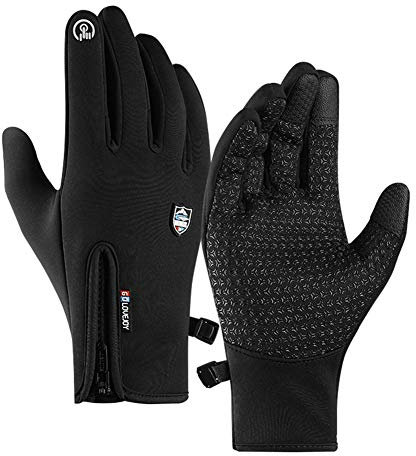 Asudaro Outdoor-Reithandschuhe Herren Damen Touchscreen-Handschuhe Winter Outdoor Sport Fahrradhandschuhe Wasserdicht Skihandschuhe mit Fleece Liner Fäustlinge für Laufen Wandern Reiten Bergsteigen