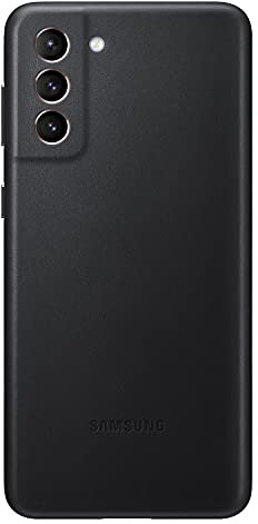 Samsung Leather Smartphone Cover EF-VG996 für Galaxy S21+ 5G Handy-Hülle, echtes Leder, Schutz Case, stoßfest, premium, Schwarz