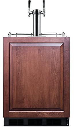 Summit 24 Cold Brew Kegerator, Dual Tap Kit, ADA Compliant, Panel Ready*- SBC58BLBIADAIFCFTWIN *Panel is Not Included