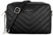 CRAZYCHIC - Sac Bandoulière Matelassé Femme - Petit Sac à Main Chaîne Porté Epaule Cuir PU - Pochette Rectangle 2 Compartiments Zip - Besace Sacoche Ville Shopping Soirée Tendance - Noir