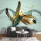 YABAOST Papier Peint Adhesif Mural 200X100Cm Papier Peint Autocollant 3D Pvc Étanche Minimalisme Plumes Feuilles Décoration Murale Xxl Poster Tableaux Muraux Tapisserie Photo Trompe L'Oeil
