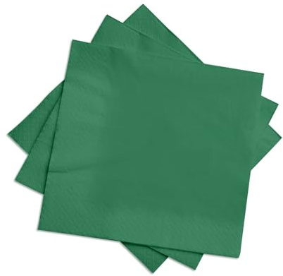 We Can Source It Ltd - Dark Green 2-Ply Paper Napkins 24cm - Cocktail Napkins for Bars, Restaurants, Cafés, Parties & Home - Recyclable Disposable Bar Caddy Napkins - Pack of 250