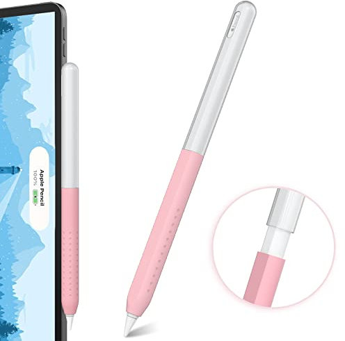 NIUTRENDZ Sonnenblume Hülle für Apple Pencil Schutzhülle Silikon Ipad Pencil Case Apple Pencil Zubehör Apple Pencil Deckel (Klar+Rosa, Apple Pencil 2nd & Apple Pencil Pro)