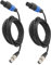 HBU 15 Feet Pack of 2 SpeakOn to XLR Cable - 2pcs Speak-On Male to 3 Pole XLR Female Extension Wire - 15ft. DJ PA Stage Audio Jack Microphone 3 Pin Connection Wiring with Twist Lock