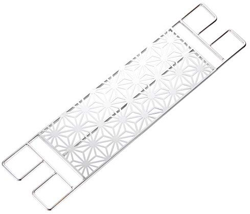 CAMPINGMOON 304 Rejilla de cocina de acero inoxidable (L 19,7 x W 5,1) para fogatas, camping, fogata, fuego abierto, MTG-C