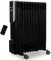 MONHOUSE Oil Filled Radiator - Energy Efficient 11 Fin Portable Electric Heater - Built In Thermostat & Digital Display - Remote Control, Overheat and Tip Over Safety Cut Off - 3 Heat Settings -Black