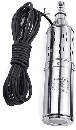 Tiefbrunnenpumpe Solar Brunnenpumpe Tiefbrunnenpumpen Gartenpumpen Rohrpumpe Tiefe Edelstahl 25m 180W DC 12V 1.2m³/h