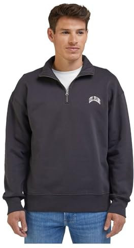 Lee Herren Half Zip Sweatshirt, Schwarz, M EU