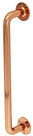 Rothley Grab Rail Mobility Disability Aid - Polished Copper Handle Bathroom Outdoor - 457x25mm