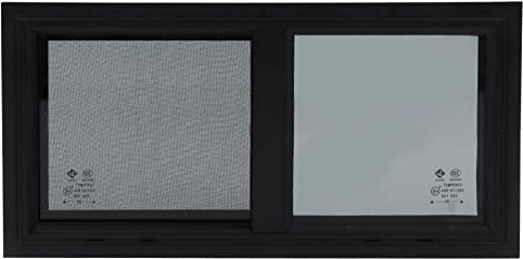 Ventana RV, 550x260mm Horizontal Ventana Corredera Vertical con Pantalla de Privacidad y Redes de Insectos Vidrio Templado Tintado Ventana Sustitución de Ventanas Correderas
