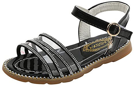 MNSWR Ballerines Fille Filles En Bas Âge Chaussures Habillées,Chaussures Premiers Pas Pour Bébé Garçon Fille Sandale Nu-Pieds Chaussures Plage Sandales Fille Sabots Mules En Cuir Chausson Cui 30