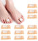 Hammer Toe Straightener, 12Pcs Toe Straighteners Reusable, Hammer Toe Splints, Toe Cushioned Bandages Warp for Correcting Hammer Toes, Broken Toes, Crooked Toes & Overlapping Toes, Size L