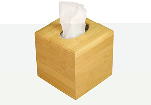 Porte-boîtes à mouchoirs cubiques (bambou)