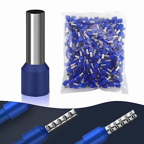 Aderendhülsen 16mm² 300er-Pack Adernendhulse 16mm² x 12mm Lang Isoliert-Blau (16mm²x12mm)