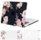 MOSISO Compatible with MacBook Air 15 inch Case M4 M3 M2 2025 2024 2023 A3241 A3114 A2941 Chip with Touch ID, Plastic Peony Hard Shell Case & Keyboard Cover Skin & Screen Protector, Black