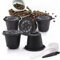 Capsules de café réutilisables, capsules de café rechargeables, capsules rechargeables, capsules rechargeables, capsules de café compatibles avec Nespresso, lot de 5 capsules réutilisables