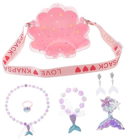 Toyvian 1 Satz Verkleide dich und tu so, als würdest du spielen Meerjungfrau-Armband plastische Ornamente Schmuck für Mädchen für Mädchen Halskette Suite Anhänger Kasten