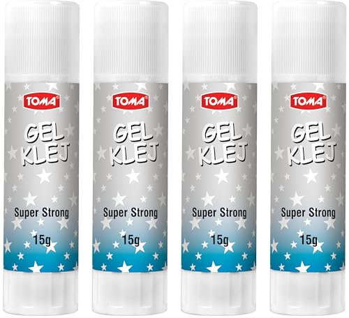 15 g Glue Sticks, Gel Glue Sticks, Clear, Washable, Non-toxic, Odourless, Ideal for School, Office, Everyday Use (Pack of 4)