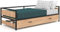 IDMarket – Cama de banco de 90 x 190 cm Detroit Convertible 180 x 190 cm estilo industrial