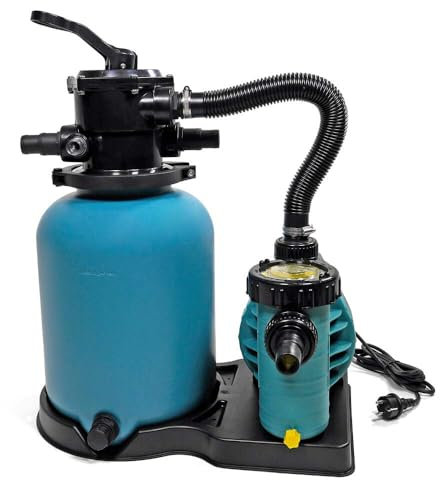 POOL Total Sandfilteranlage Brillant Ø 300 - AquaPlus 6 Timer Edition - Zeitsteuerung - Filterkessel - Selbstansaugende Filterpumpe - 6-Wege Top-Mount Rückspülventil