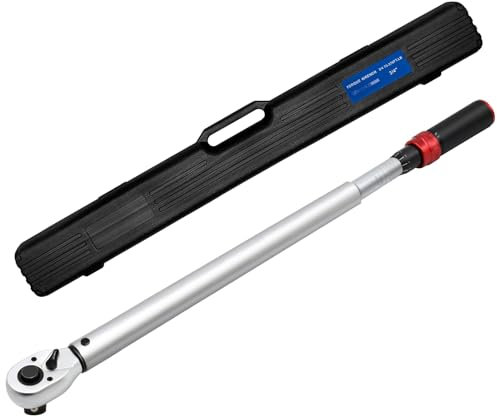 Roartisa Drehmomentschlüssel mit 3/4-Zoll-Antrieb, 21,3–112,8 m, zweiseitig einstellbar, hohe Genauigkeit, Drehmomentschlüssel, 3/4-Zoll-Antrieb, ± 3 % Klick mit Schnalle für PKW, LKW, Öl-Rigs