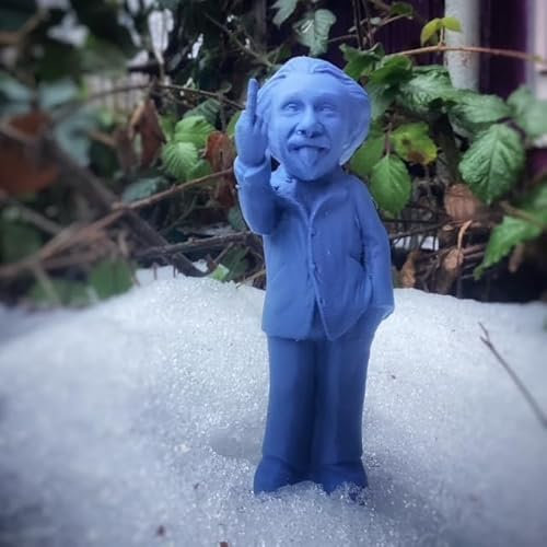 Albert Einstein Deko Figur (blaugrau)