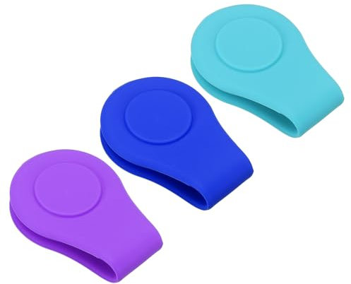 PATIKIL Golf Hat Clip, 3 Pack Silicone Cap Clamp with Magnetic Removable Ball Marker Holder for Golfer Women Men, Assorted Color