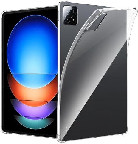 Natbok Case for Xiaomi Pad 6S Pro 12.4,Advanced Airbag Drop Protection,Flexible Silicone TPU Shockproof Anti-Scratch,Anti Yellowing,Slim-Fit Case Xiaomi Pad 6S Pro 12.4 Tablet Cover, Clear