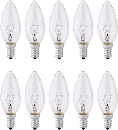 E14 Light Bulbs Screw in, Dimmable Candle Bulbs 4̣0̣Ẉ